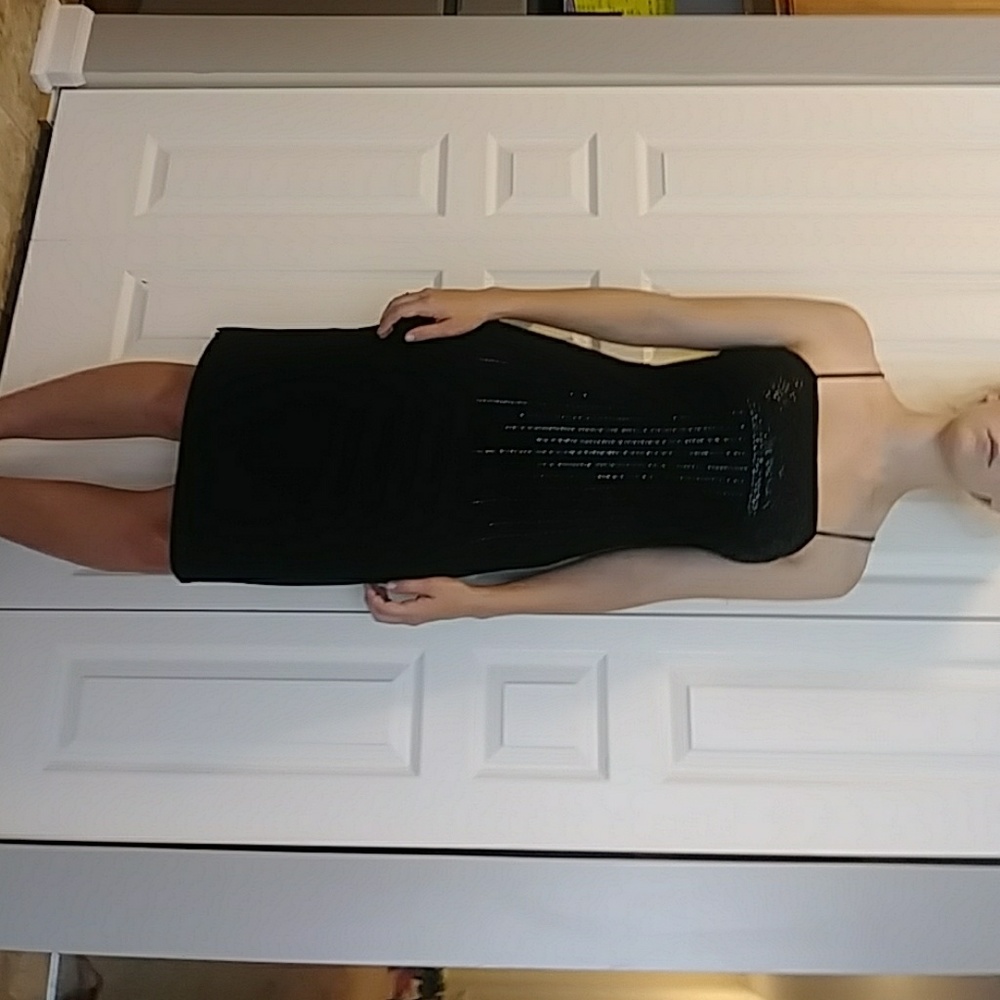 Short black evening dress